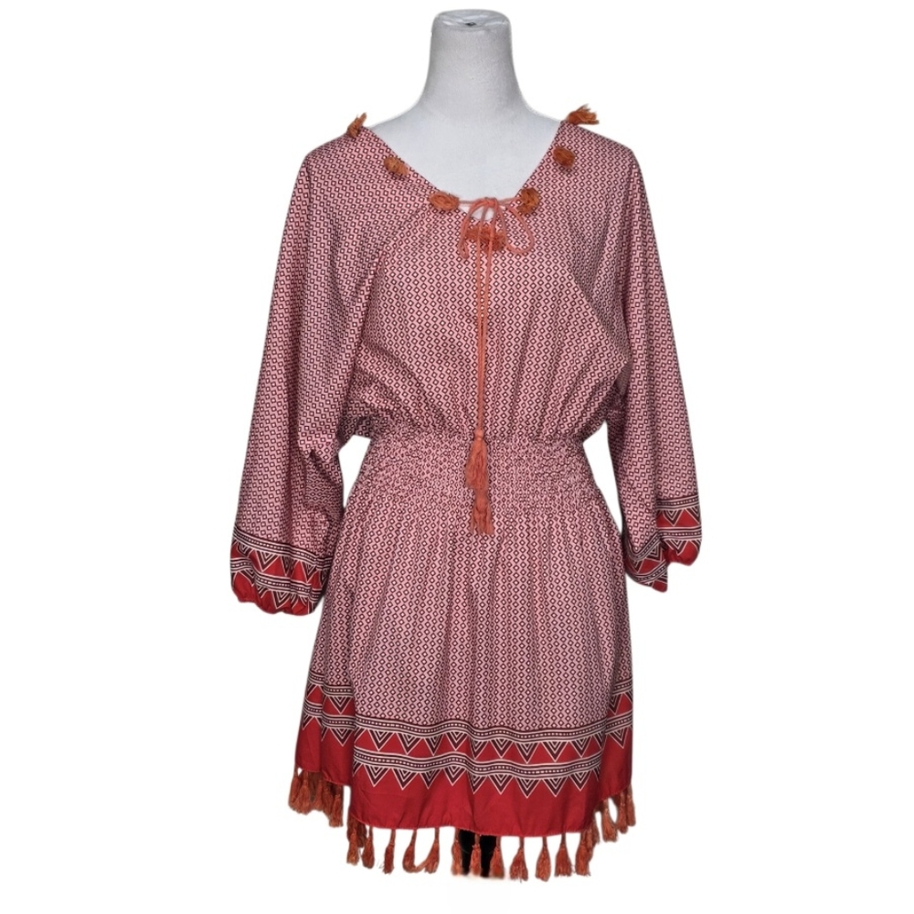 Boho Dress Multicolor Tassel Details Size see measurents - Picture 1 of 6